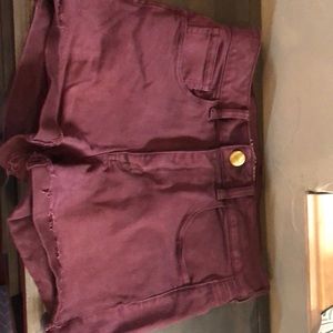 Maroon American eagle shorts